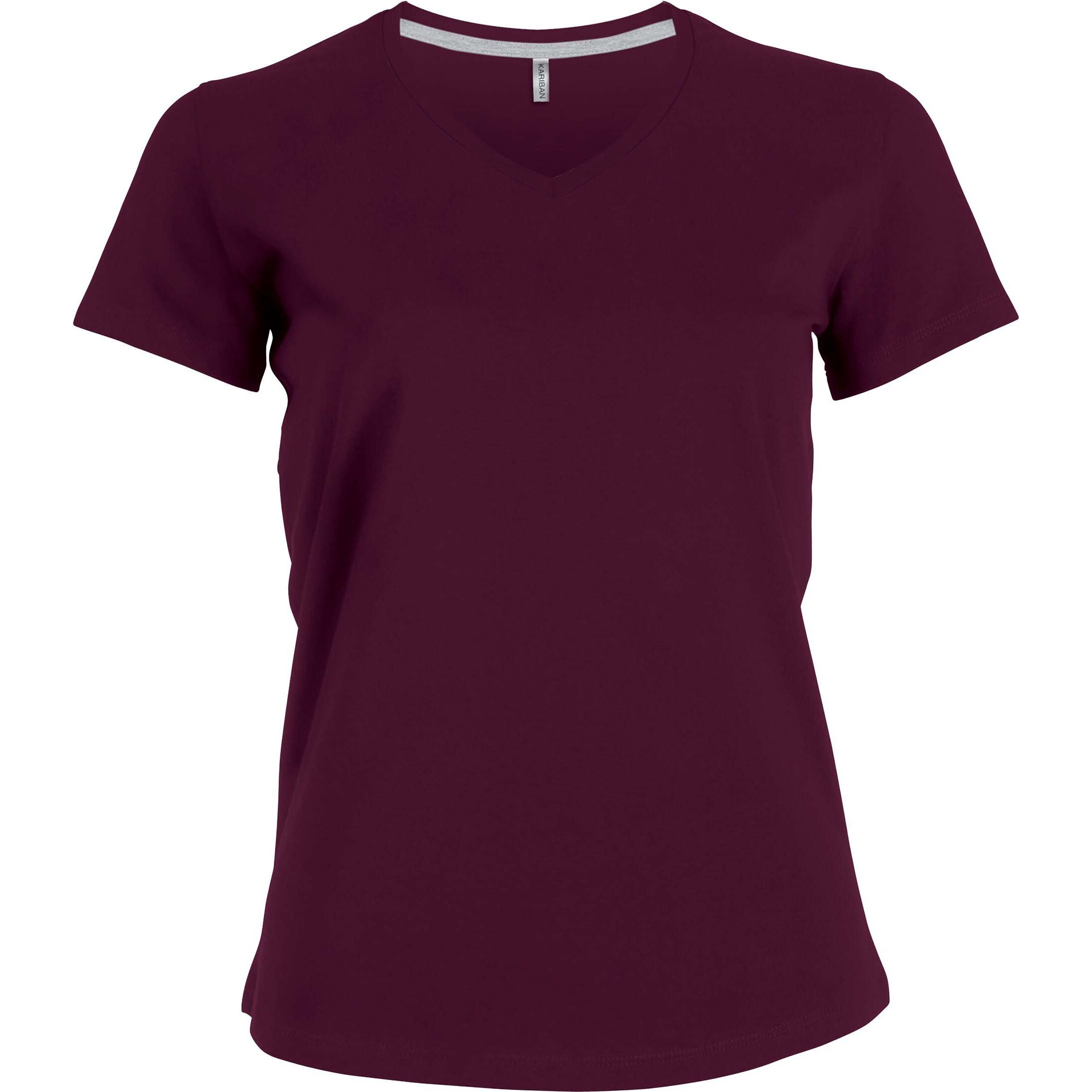 Kariban  damen t-shirt tailliert col v 