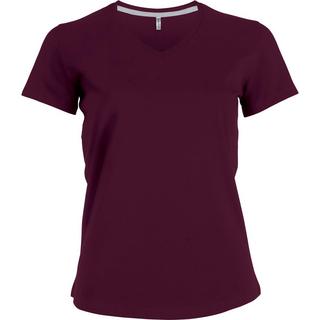 Kariban  damen t-shirt tailliert col v 