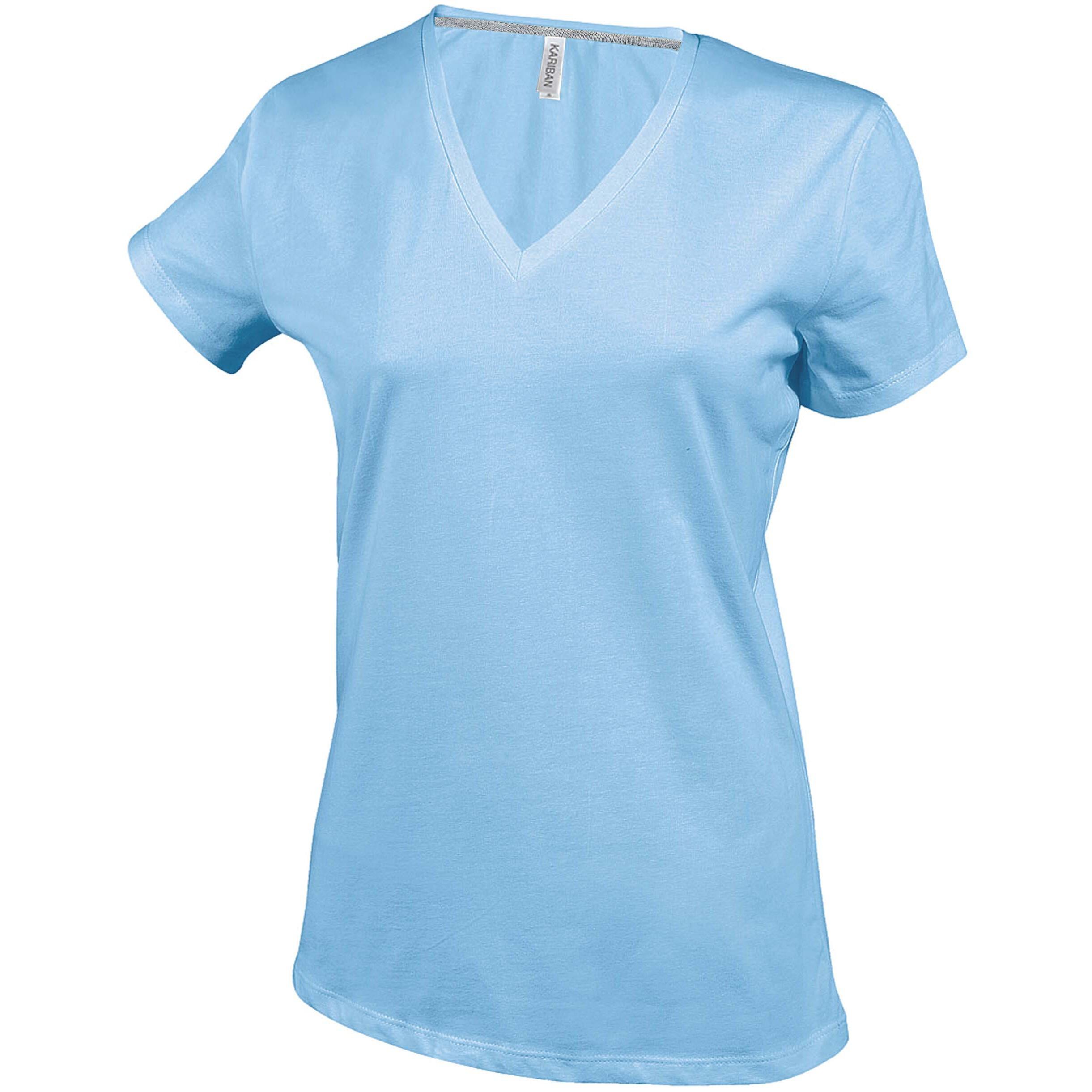 Kariban  damen t-shirt tailliert col v 