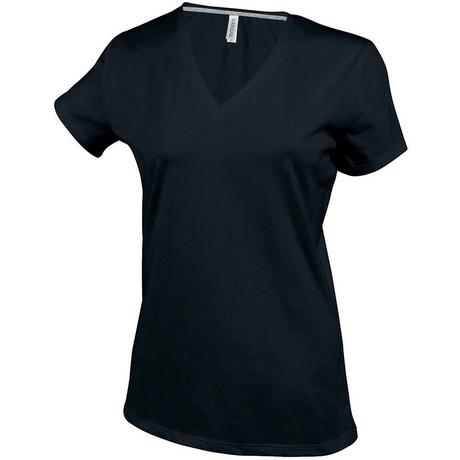 Kariban  damen t-shirt tailliert col v 