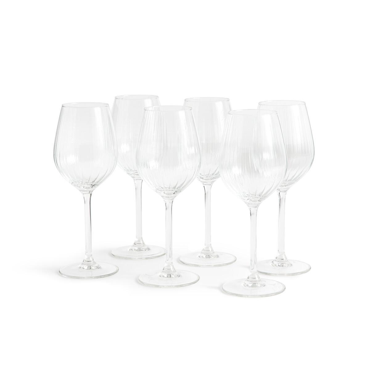 La Redoute Intérieurs  Lot de 6 verres à vin en verre plissé 