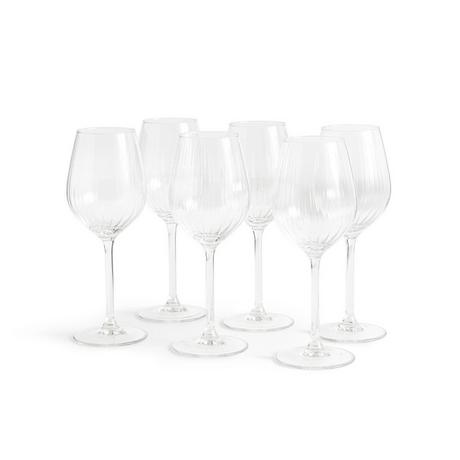 La Redoute Intérieurs  Lot de 6 verres à vin en verre plissé 