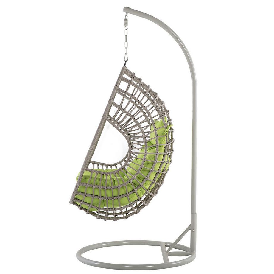 Beliani Hängesessel mit Gestell aus PE Rattan Retro ARPINO  