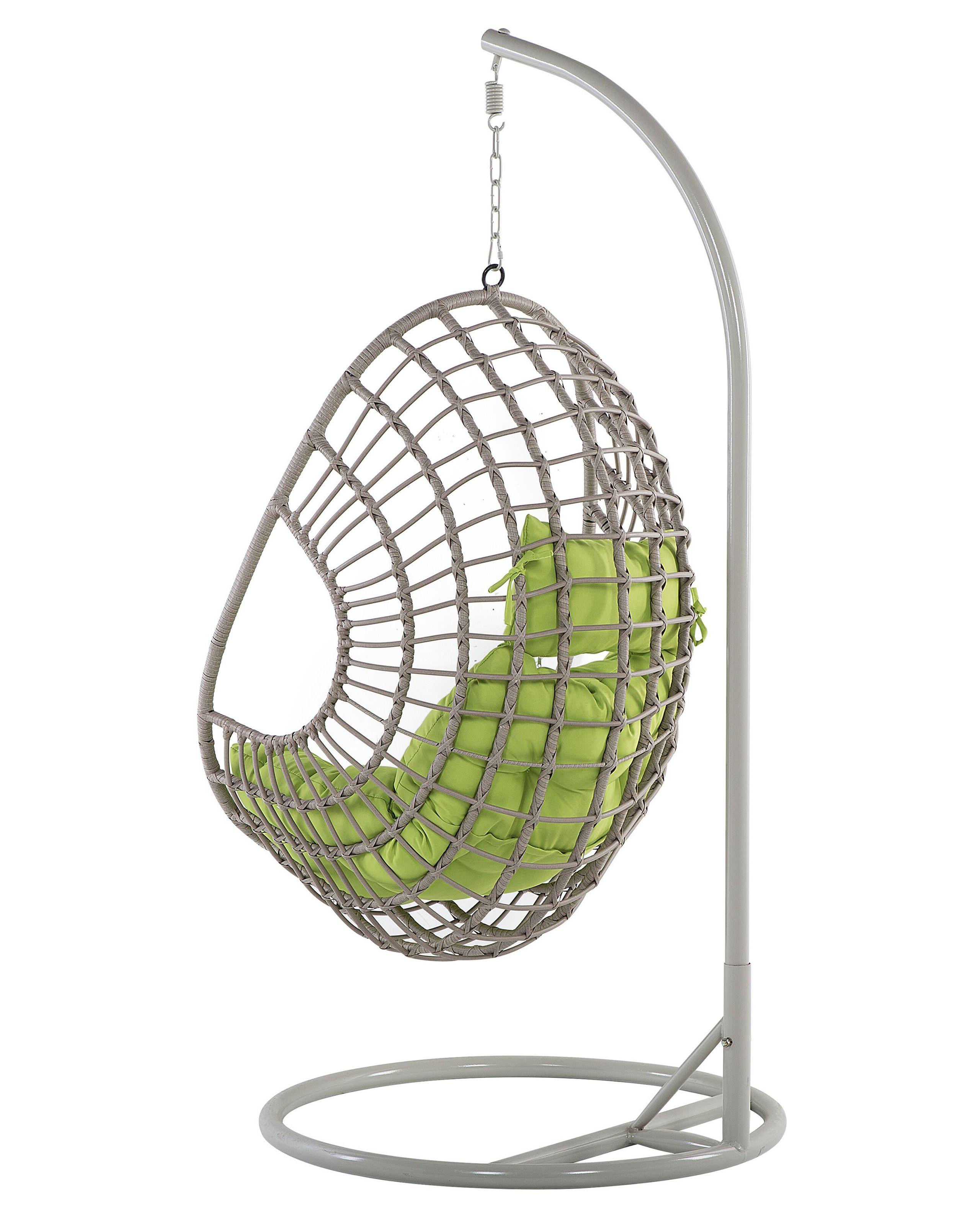 Beliani Fauteuil suspendu avec support en Polyrotin Rétro ARPINO  