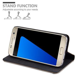 Cadorabo  Housse compatible avec Samsung Galaxy S7 - Coque de protection avec fermeture magnétique, fonction de support et compartiment pour carte 