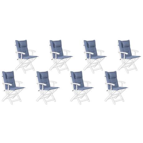 Beliani Set di 8 Cuscini Schiena/Seduta en Poliestere Scandinavo MAUI  