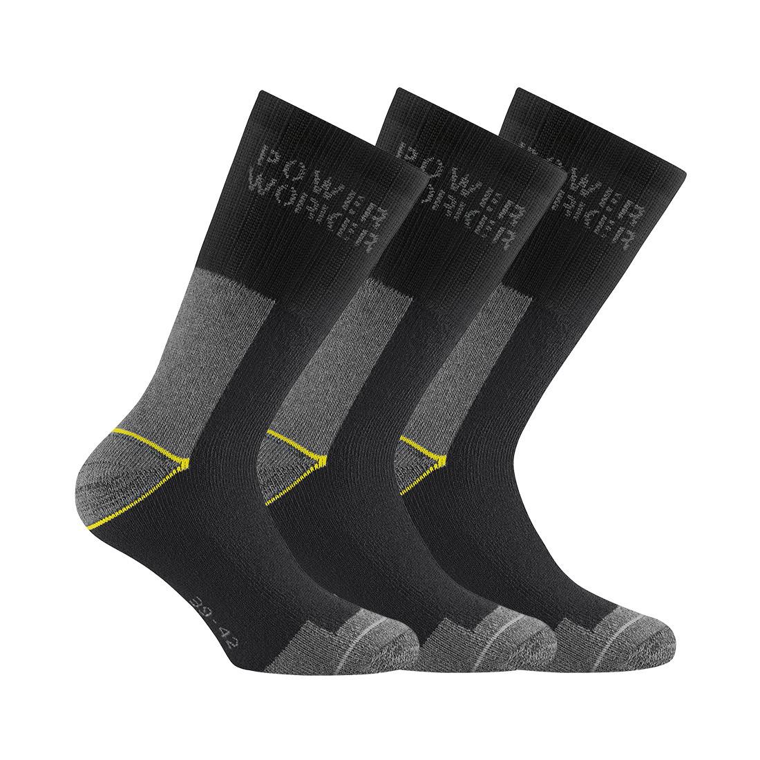 Rohner  Socken Herren Power Worker Wilmax 3er schwarz Gr.43/46 