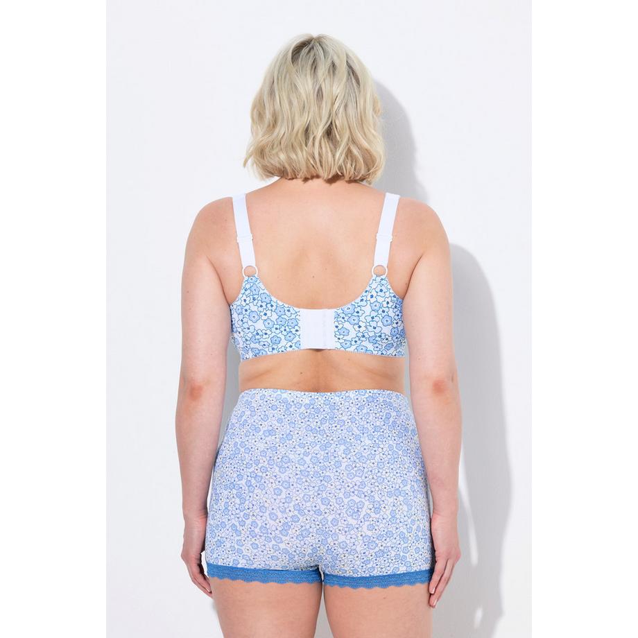 Ulla Popken Reggiseno sostenitivo Floreale senza ferretto Coppa C-F  