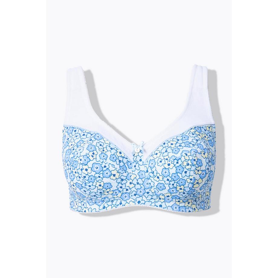 Ulla Popken Reggiseno sostenitivo Floreale senza ferretto Coppa C-F  