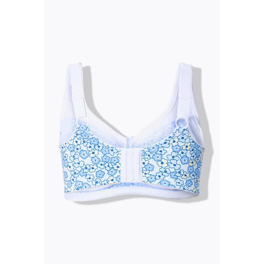 Ulla Popken Reggiseno sostenitivo Floreale senza ferretto Coppa C-F  