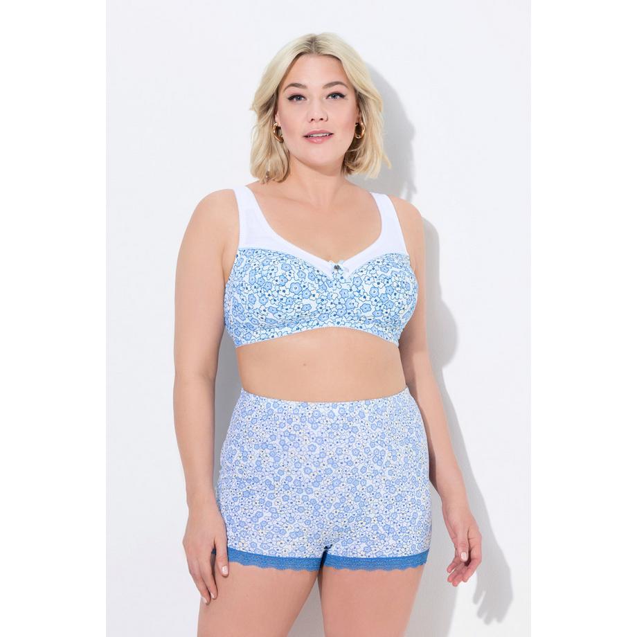 Ulla Popken Reggiseno sostenitivo Floreale senza ferretto Coppa C-F  