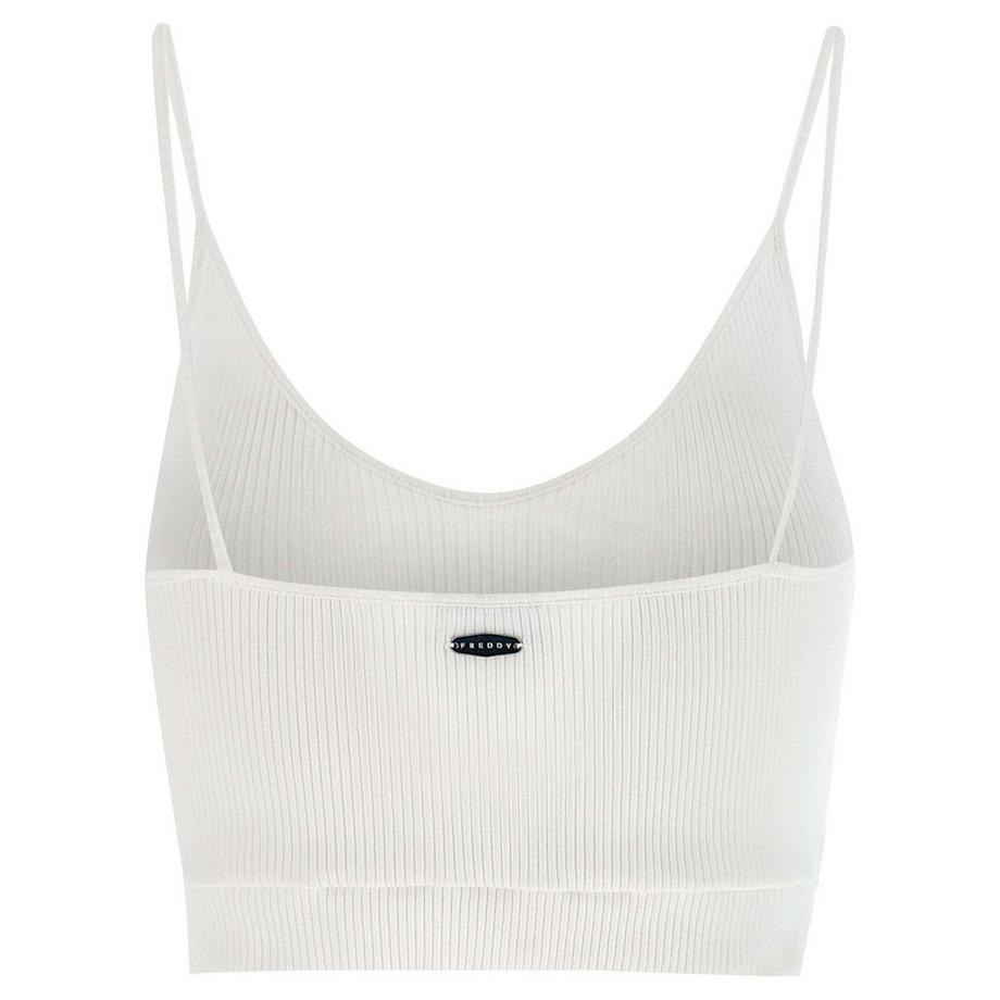 FREDDY Geripptes Bio-Baumwoll Crop Top mit dünnen Trägern  