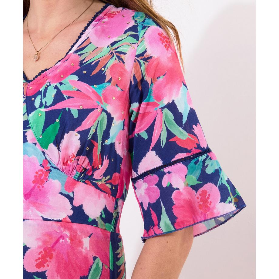 Joe Browns Kleid mit weiten Ärmeln und Blumendruck  