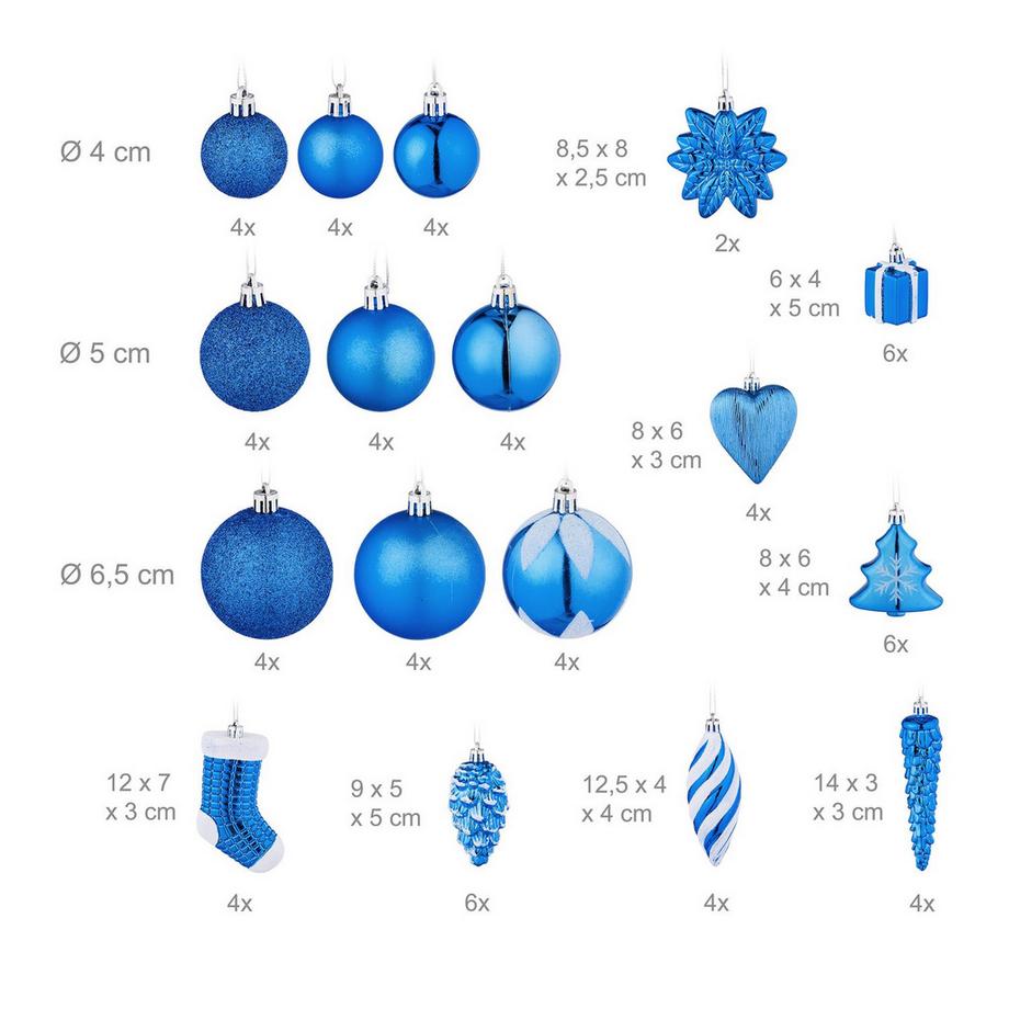 Northix Ensemble de décorations pour sapin de Noël  