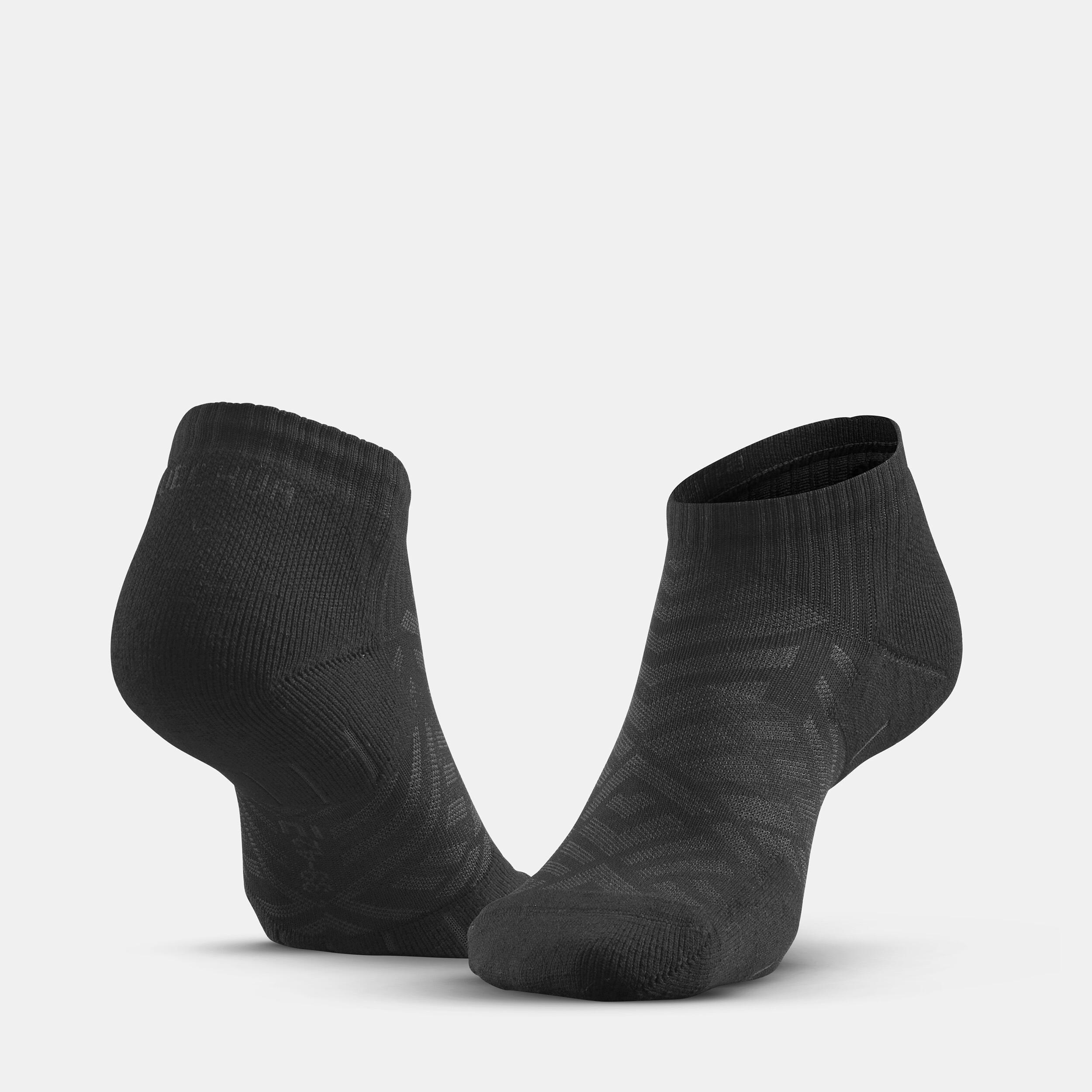 QUECHUA  Chaussette Hike 100 Low - Noir - Lot de 2 paires 