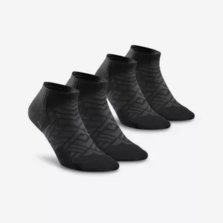 QUECHUA  Chaussette Hike 100 Low - Noir - Lot de 2 paires 