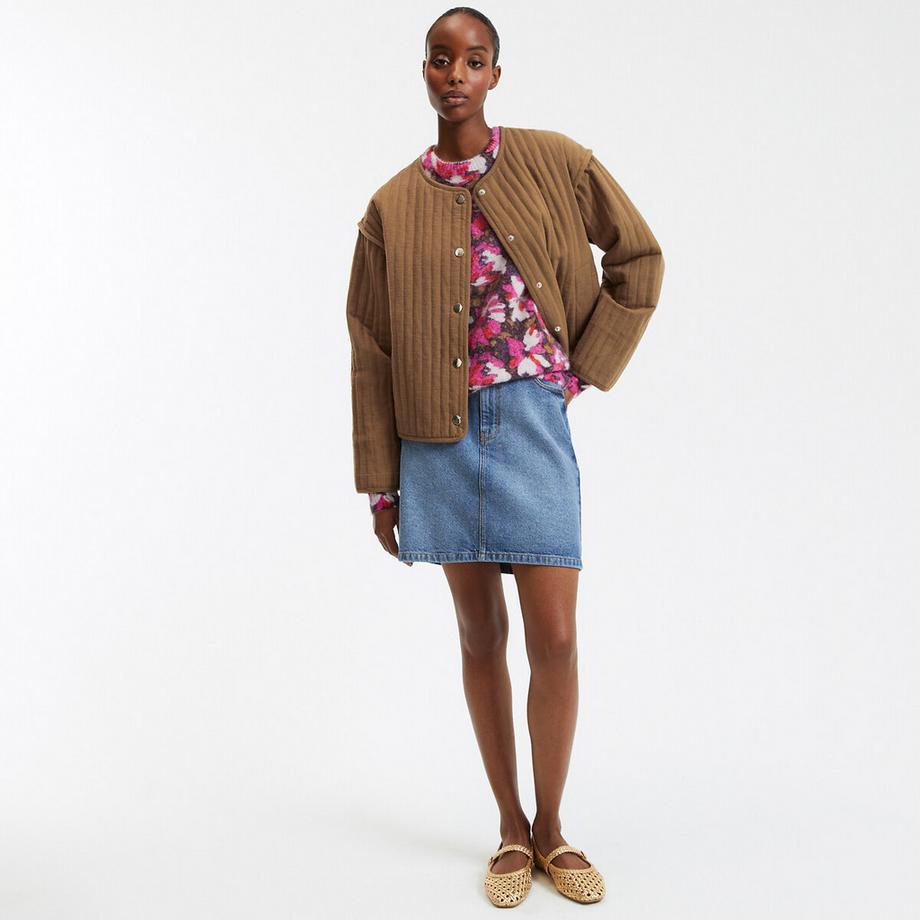 La Redoute Collections Giacca trapuntata di transizione con chiusura a bottoni a pressione  