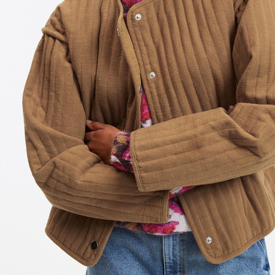 La Redoute Collections Giacca trapuntata di transizione con chiusura a bottoni a pressione  