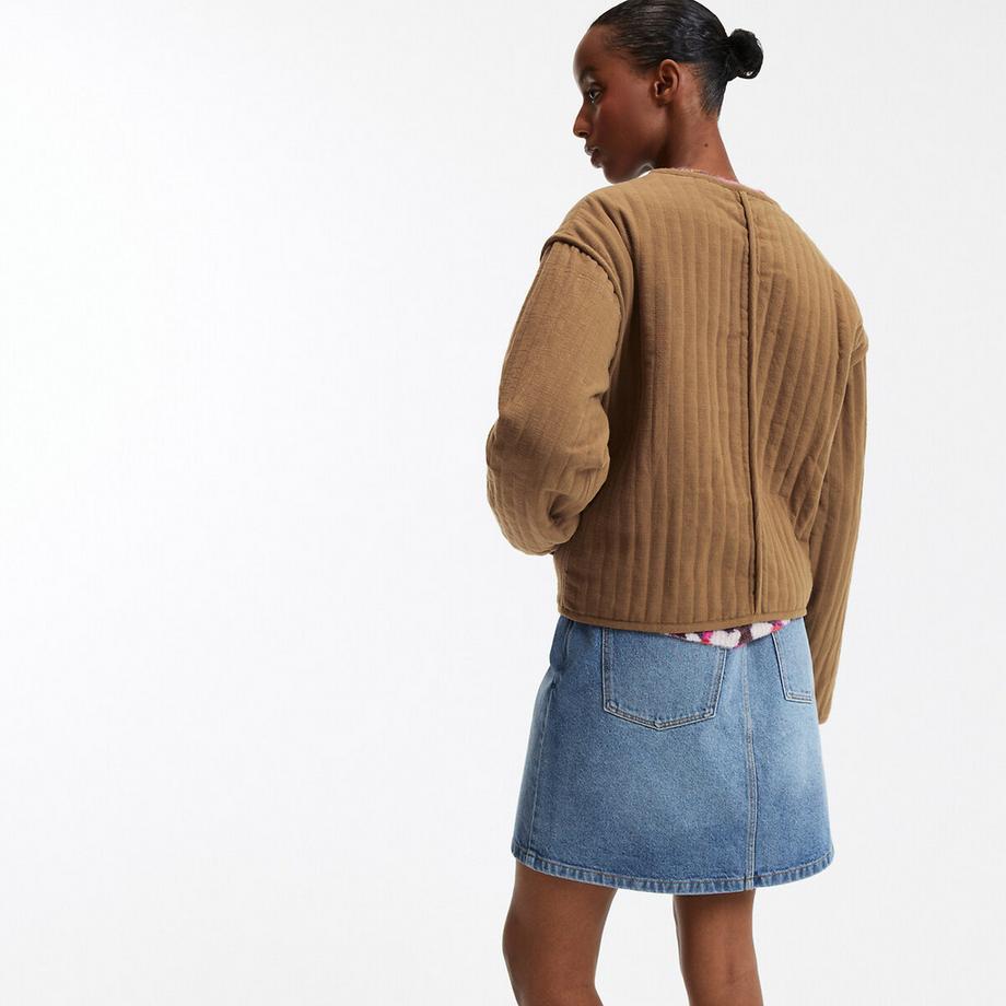 La Redoute Collections Giacca trapuntata di transizione con chiusura a bottoni a pressione  