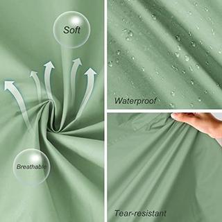 Alopini Unisex Langer Regenponcho Regenmantel mit wasserdichter Pattentasche  