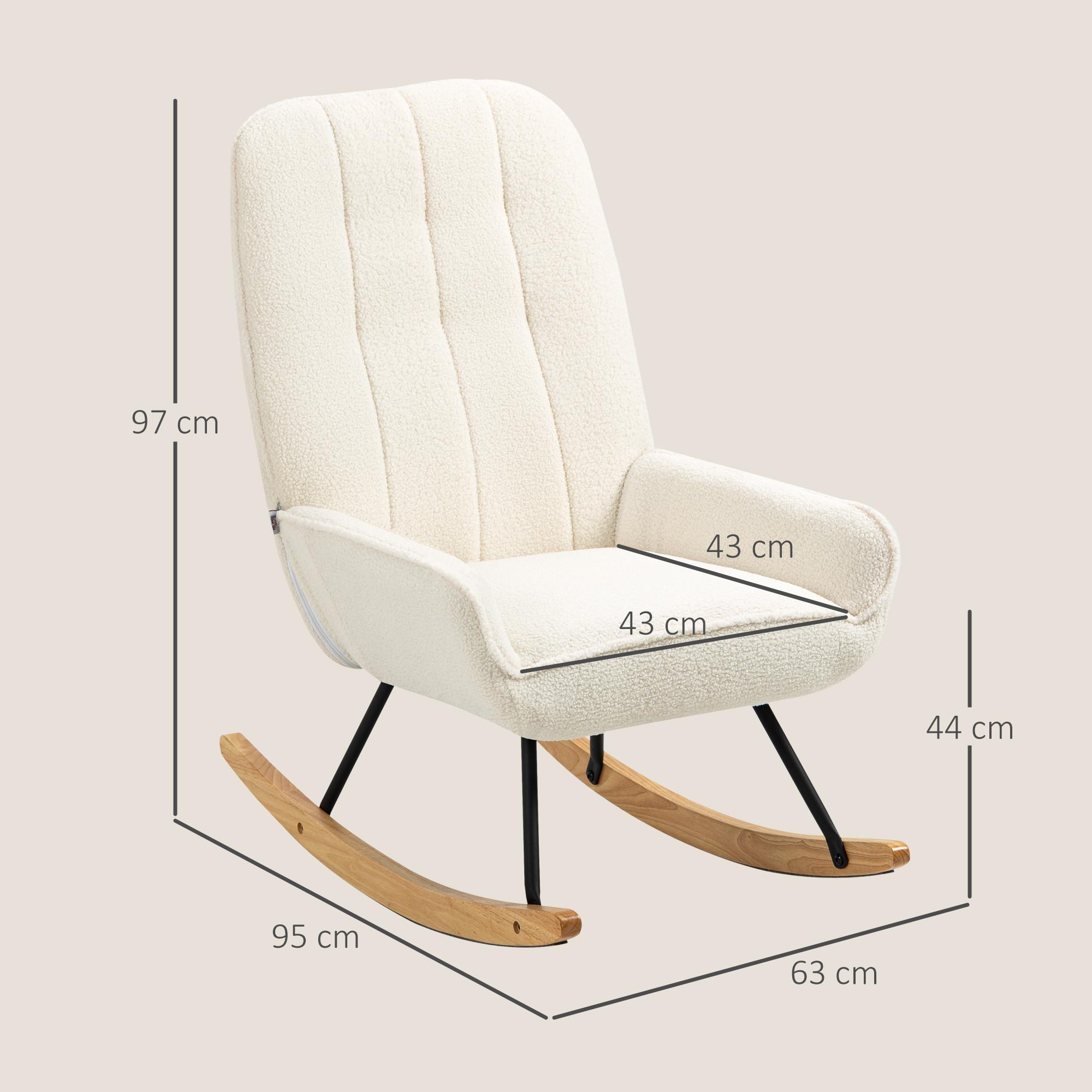 HOMCOM Fauteuil à bascule  