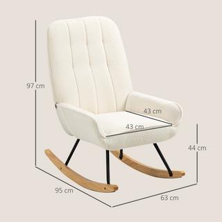 HOMCOM Fauteuil à bascule  