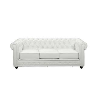 Vente-unique Sofa 3Sitzer Kunstleder CHESTERFIELD  