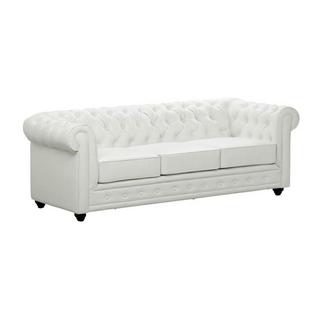 Vente-unique Sofa 3Sitzer Kunstleder CHESTERFIELD  