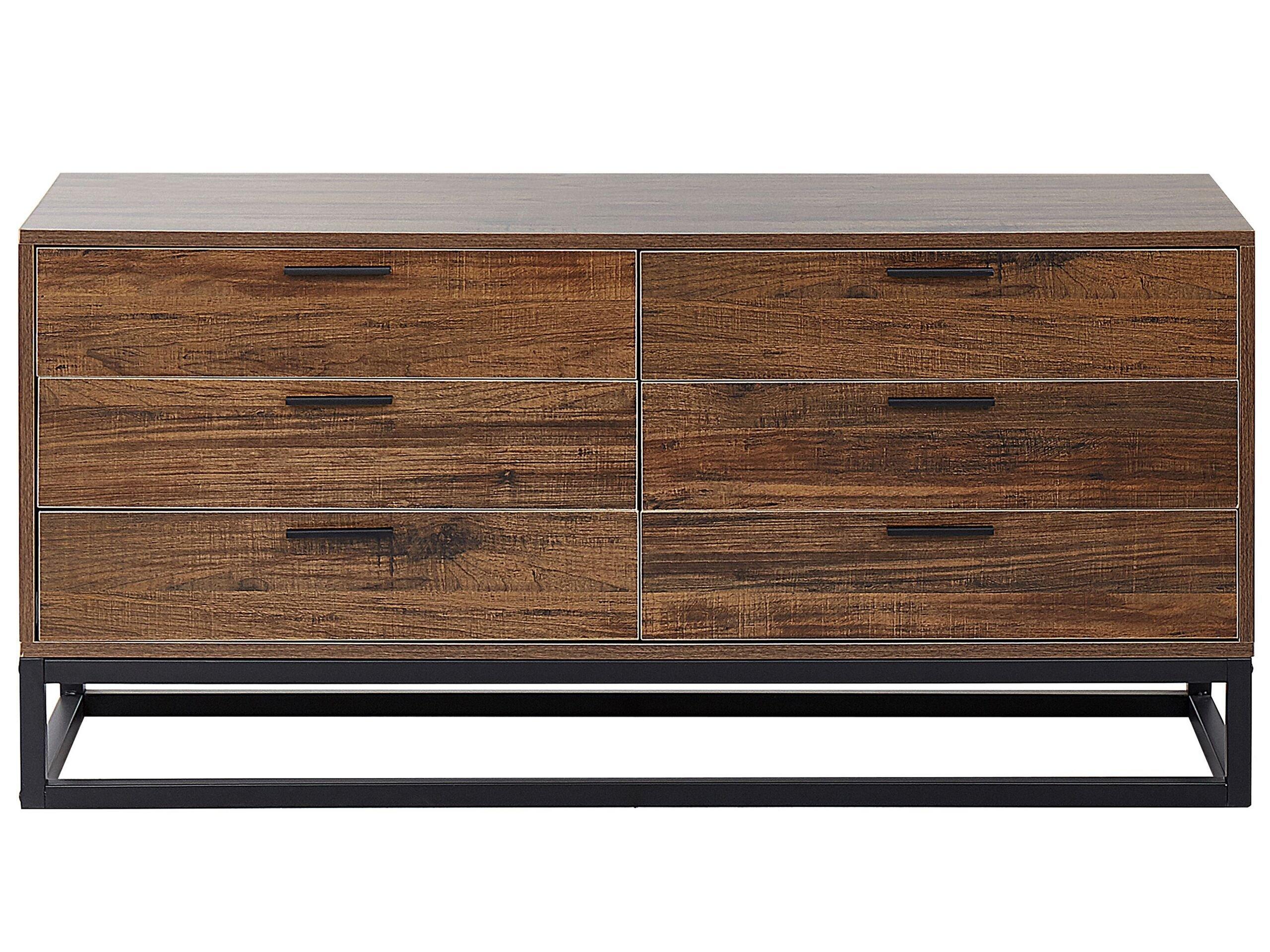 Beliani Meuble à tiroirs en Panneau de particules de bois Moderne DELTA  