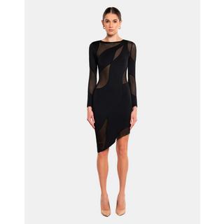 OW Collection  Spiral Long Sleeve Dress 