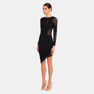 OW Collection  Spiral Long Sleeve Dress 