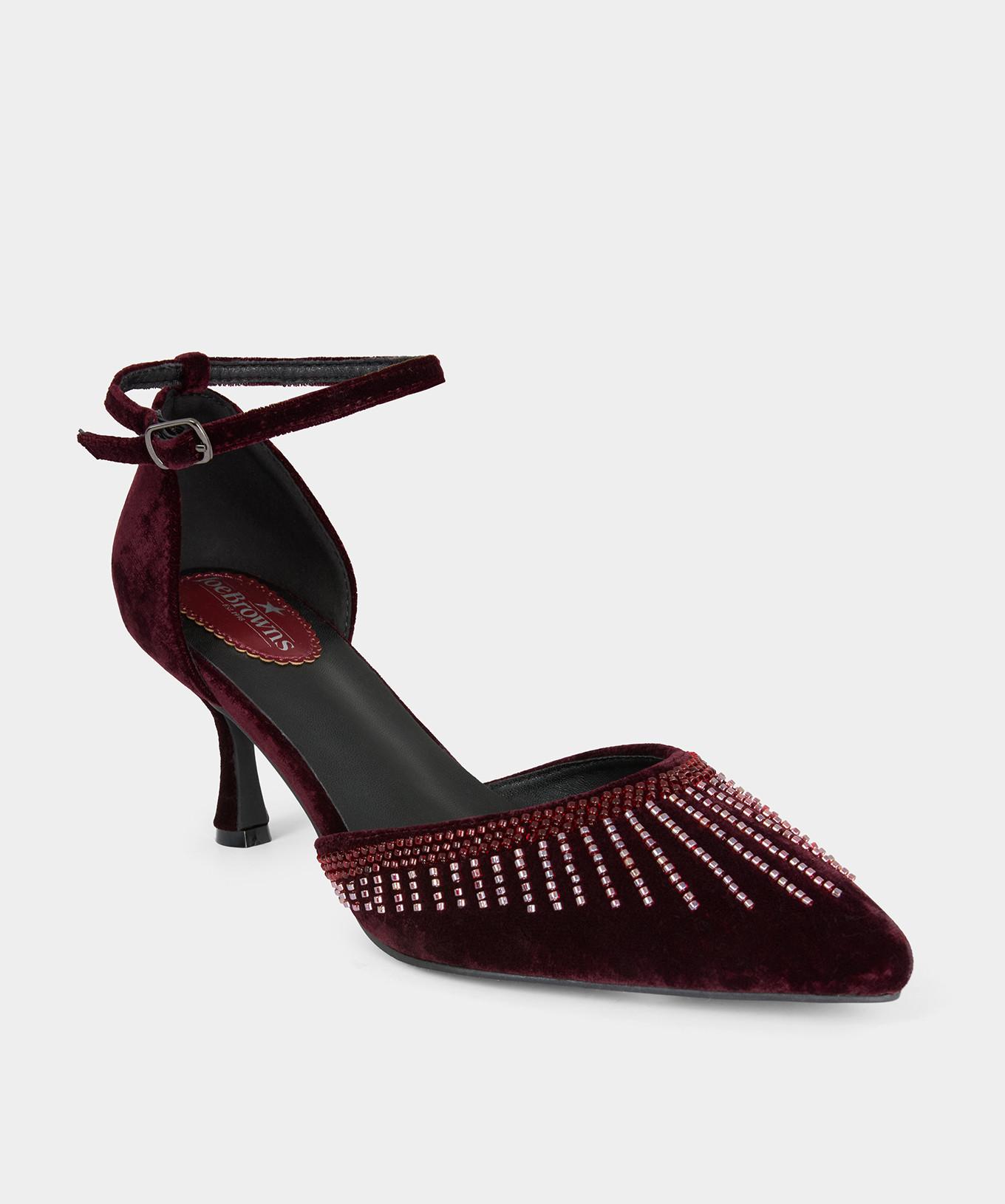 Joe Browns  Schuhe mit Veloursabsatz und Perlenverzierung 