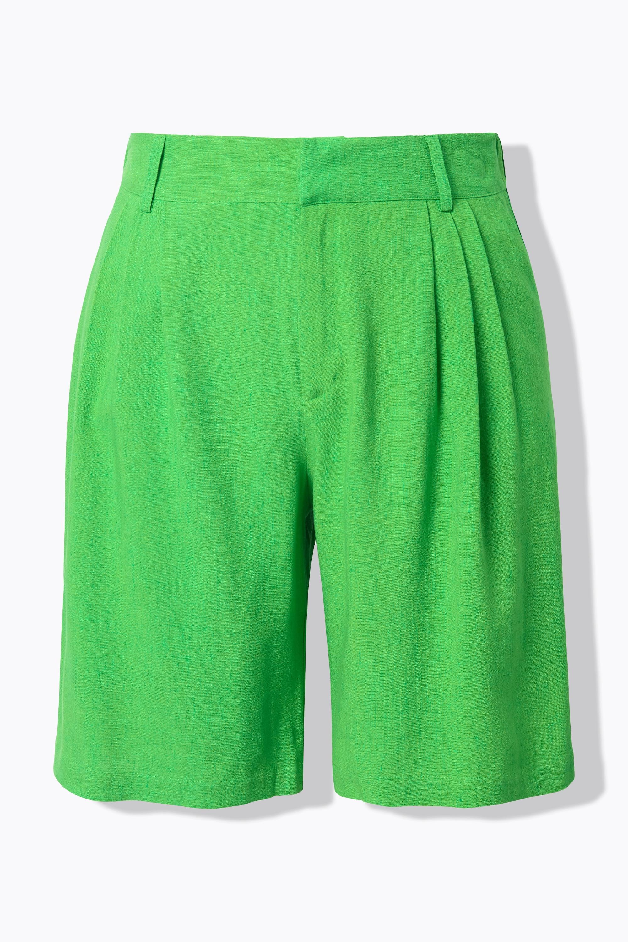 Studio Untold Leinenmix Bermuda Wide Legs Elastikbund  