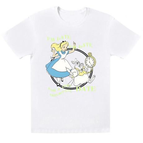 Disney  Tshirt ALICE IN WONDERLAND I'M LATE 