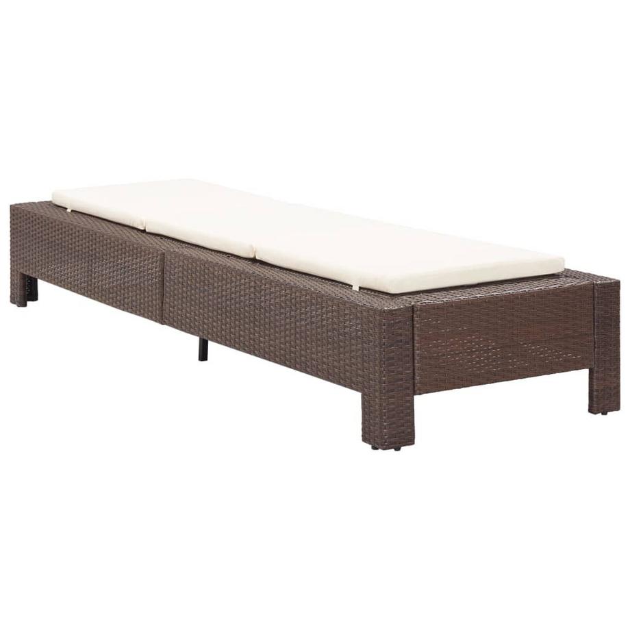 VidaXL Chaise longue rotin synthétique  