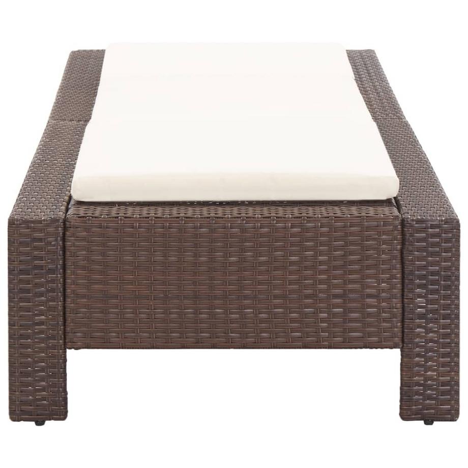 VidaXL Chaise longue rotin synthétique  