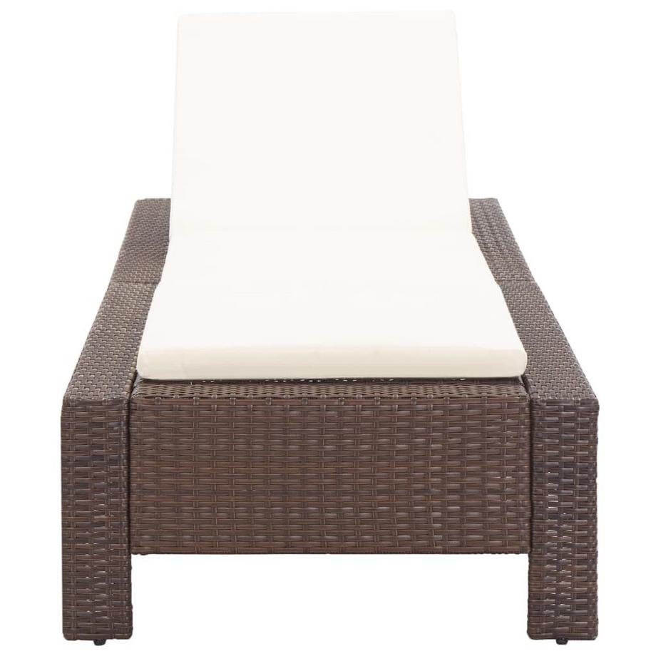 VidaXL Chaise longue rotin synthétique  