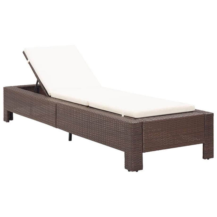 Chaise longue rotin synthétique