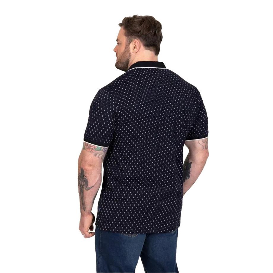 Duke Reid D555 Polo Manches Courtes Kingsize Motif Imprimé Intégral  