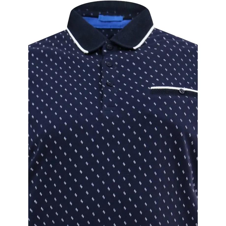 Duke Reid D555 Polo Manches Courtes Kingsize Motif Imprimé Intégral  
