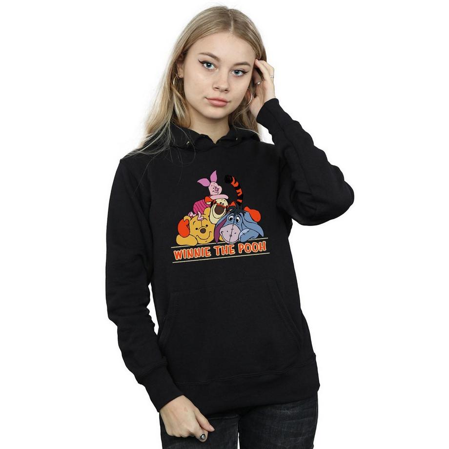 Disney Winnie the Pooh Character Stack Felpa con Cappuccio  
