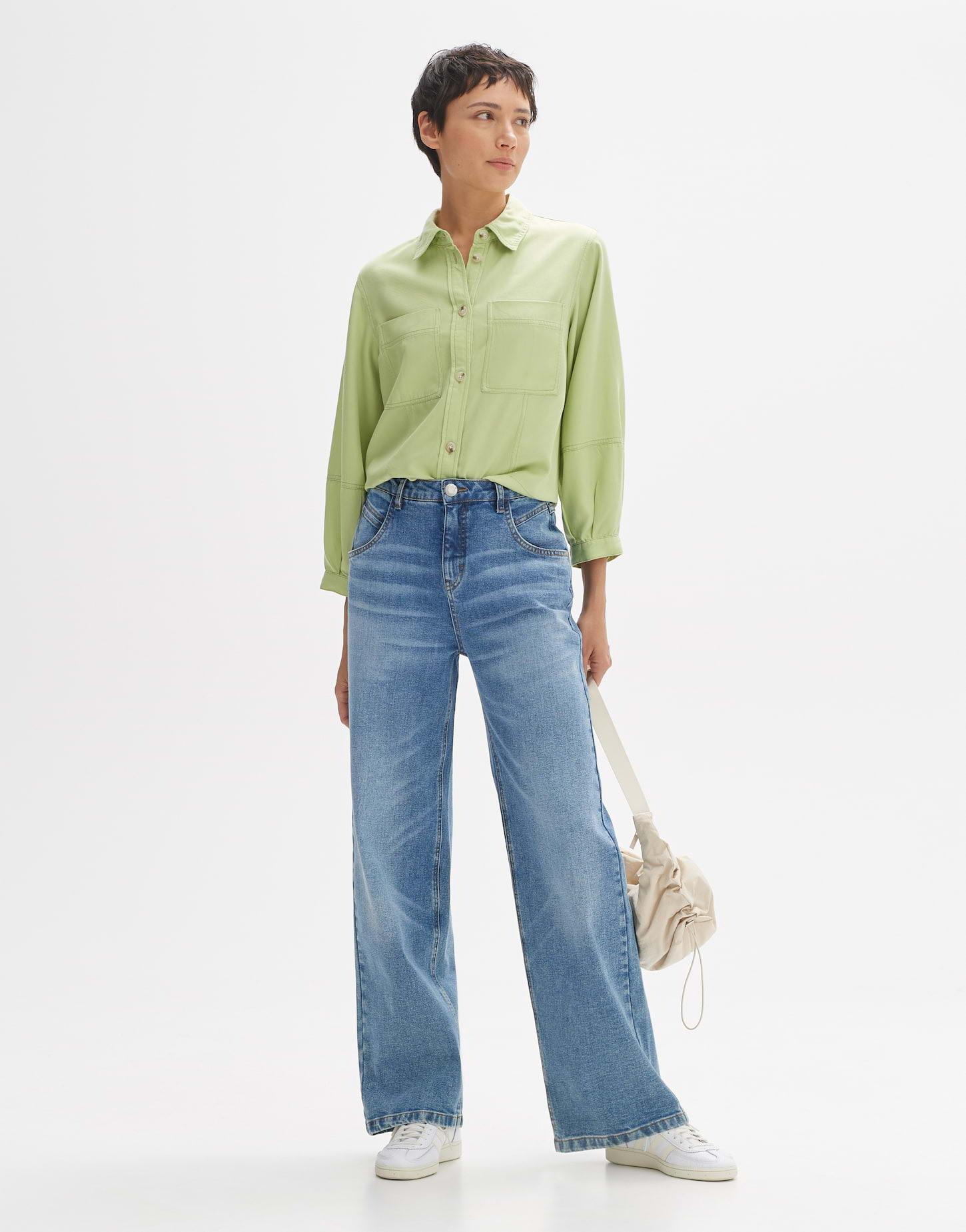 OPUS  Wide Leg Jeans Marli fresh coupe droite 