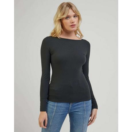 Lee Langarm U-Boot-Ausschnitt T-Shirt  