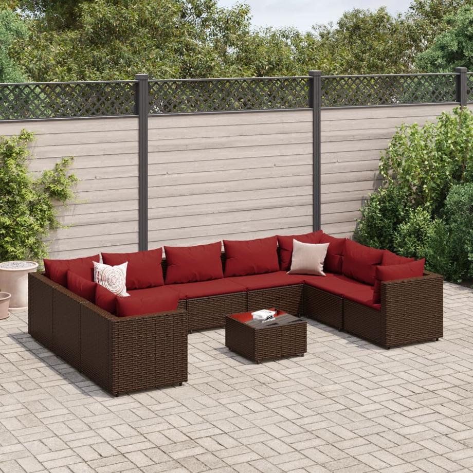 VidaXL set salotto da giardino Polirattan  