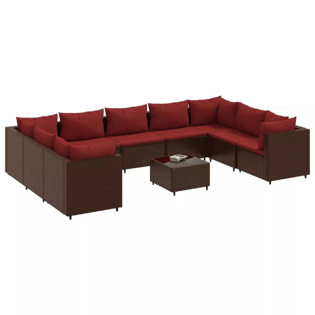 VidaXL - Garten lounge set poly-rattan, One Size, Braun