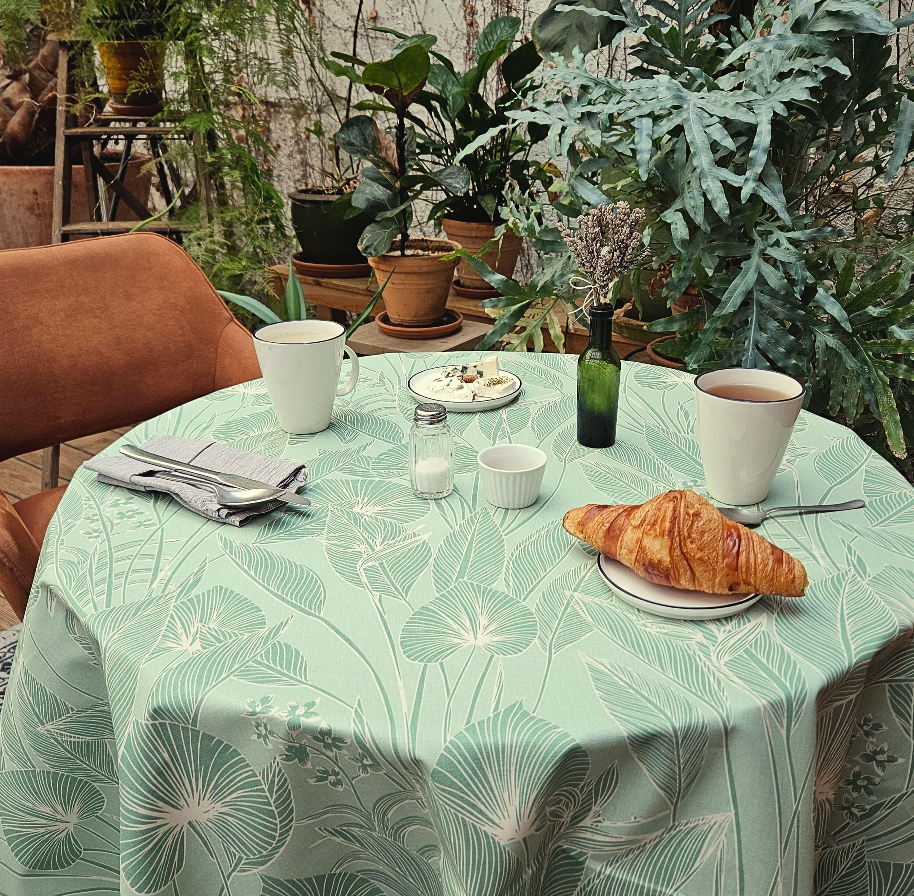 Fleur de Soleil Nappe enduite Jungle  