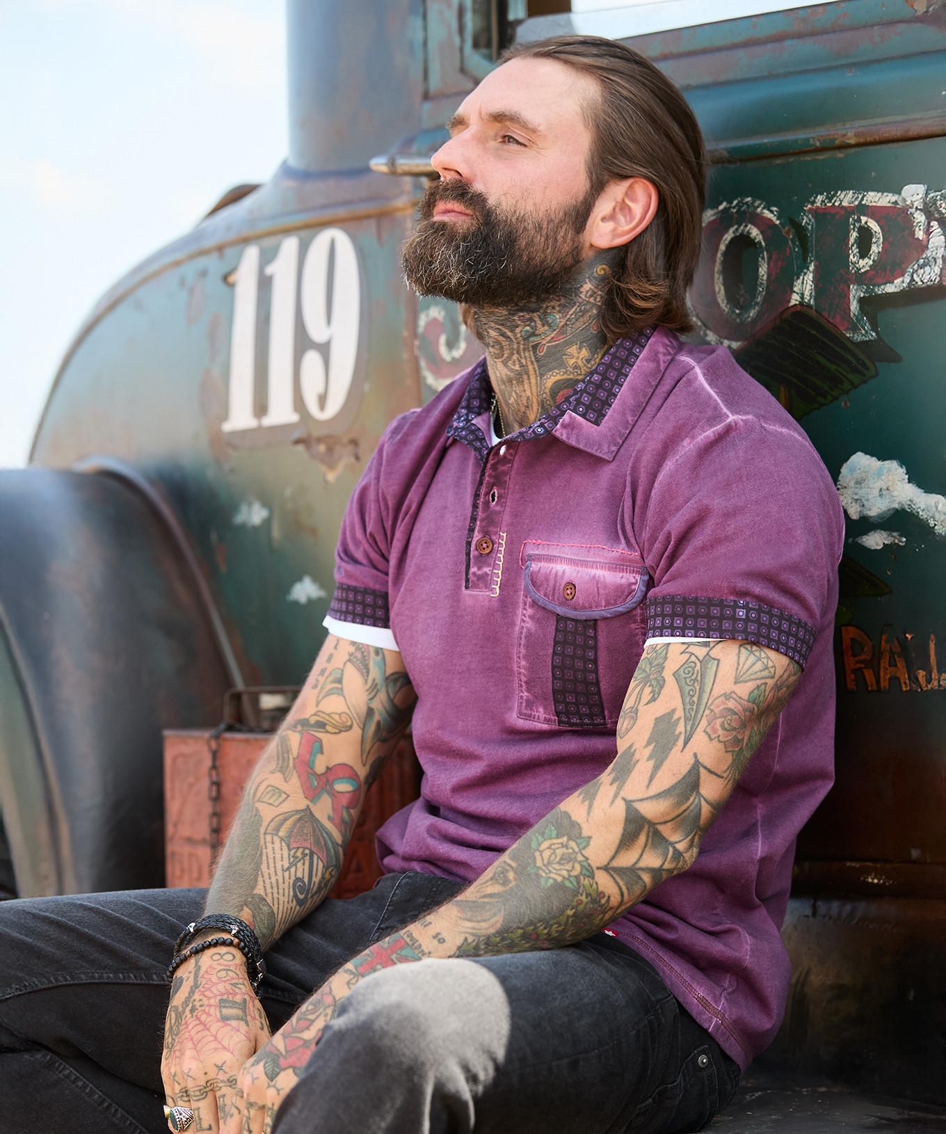 Joe Browns Polo Effetto Vintage Acid Wash  