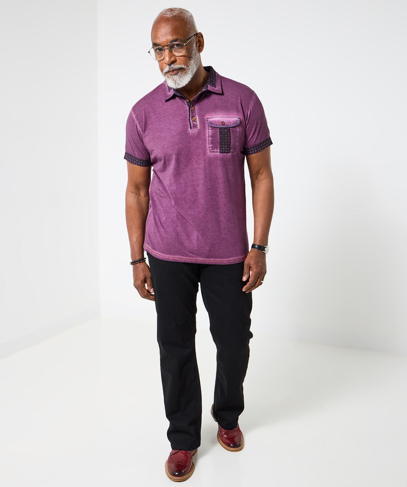 Joe Browns Polo Effetto Vintage Acid Wash  