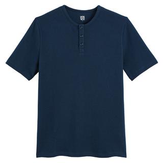 La Redoute Collections T-Shirt mit Henley-Ausschnitt und kurzen Ärmeln  