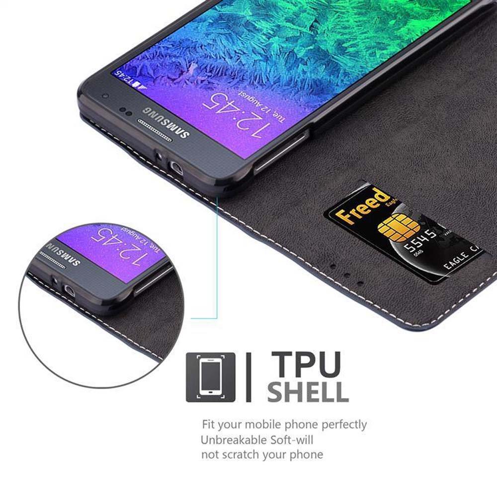 Cadorabo  Housse compatible avec Samsung Galaxy ALPHA - Coque de protection avec fermeture magnétique, fonction de support et compartiment pour carte 